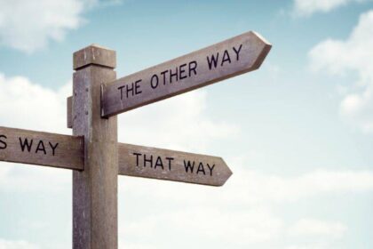 This way, That way, The other way - pointing in different directions